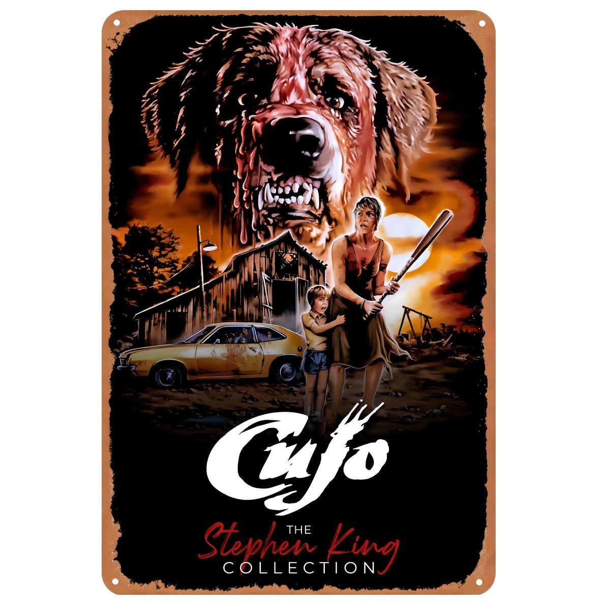Vintage Collectible Posters - Cujo (1983) 빈티지 금속 틴 사인