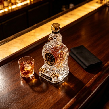Vintage Collectible Liquor Bottles - 빈티지 기념 독수리 크리스탈 주류병 골드