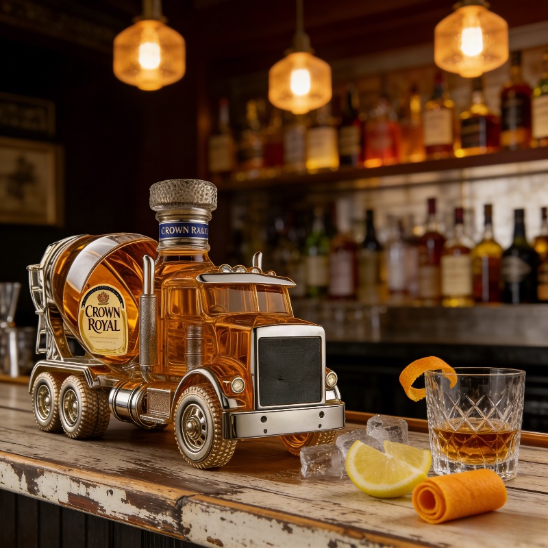 Vintage Collectible Liquor Bottles - 빈티지 트럭 디자인 유리 위스키 디캔터,