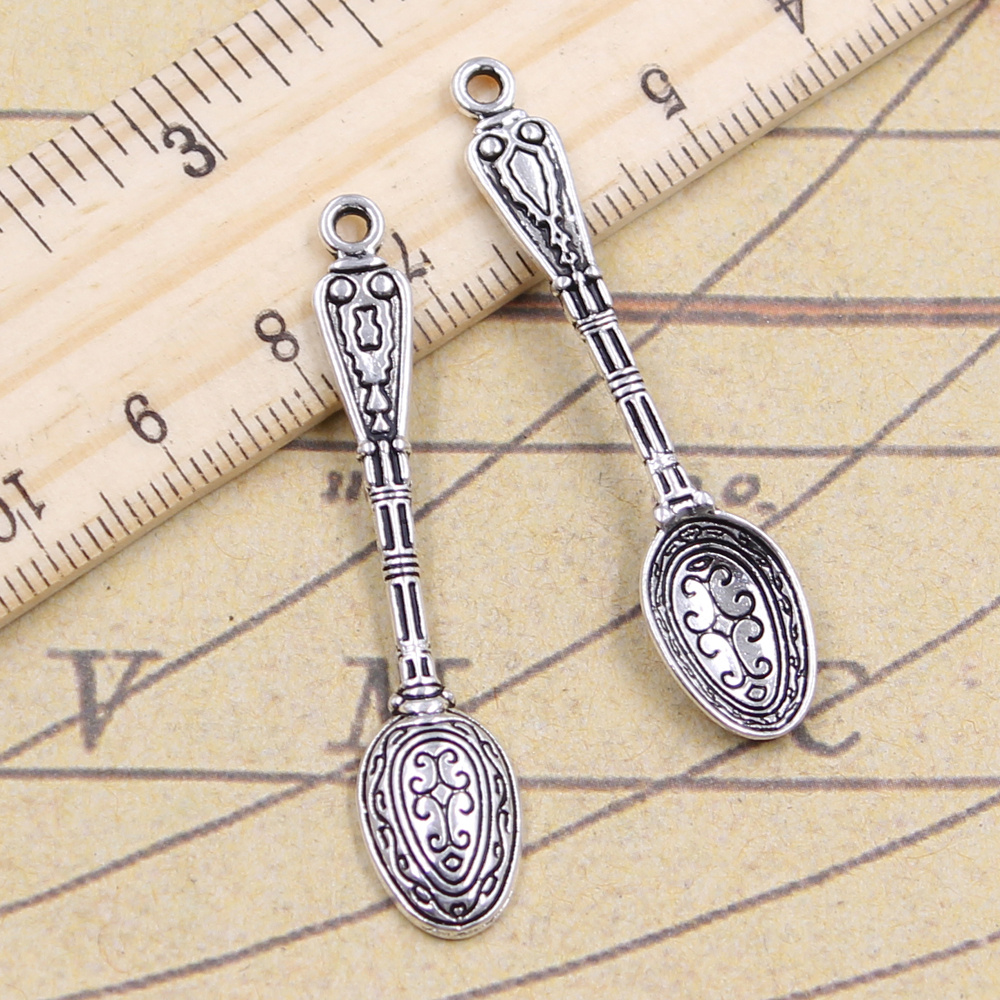 Vintage Collectible Spoons - 20pcs 매력 패턴 스푼 48x10mm 골동품