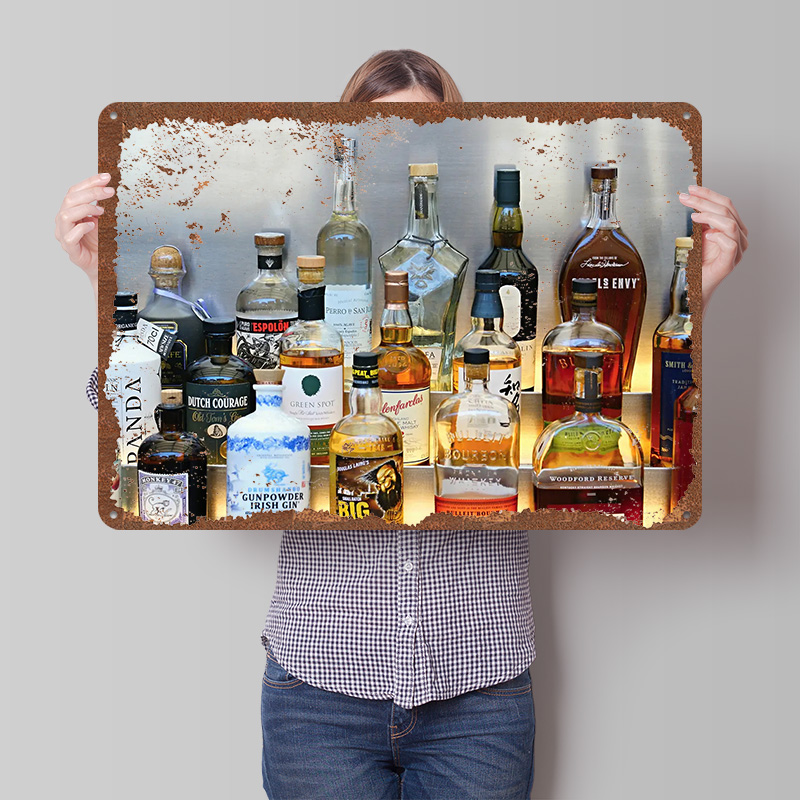 Vintage Collectible Liquor Bottles - 주류 병 컬렉션 포스터 맞춤형 벽