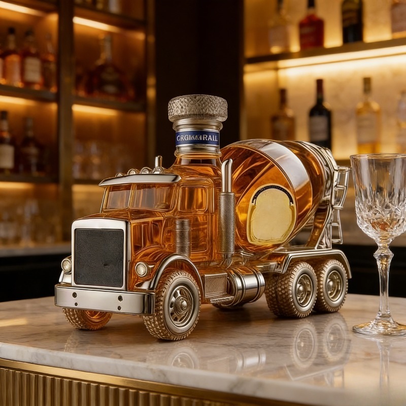 Vintage Collectible Liquor Bottles - 빈티지 트럭 디자인 유리 위스키 디캔터,
