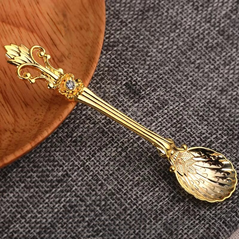 새로운 빈티지 다채로운 패턴 합금 소형 스푼/포크 미니 - Vintage Collectible Spoons 리뷰 및 가격