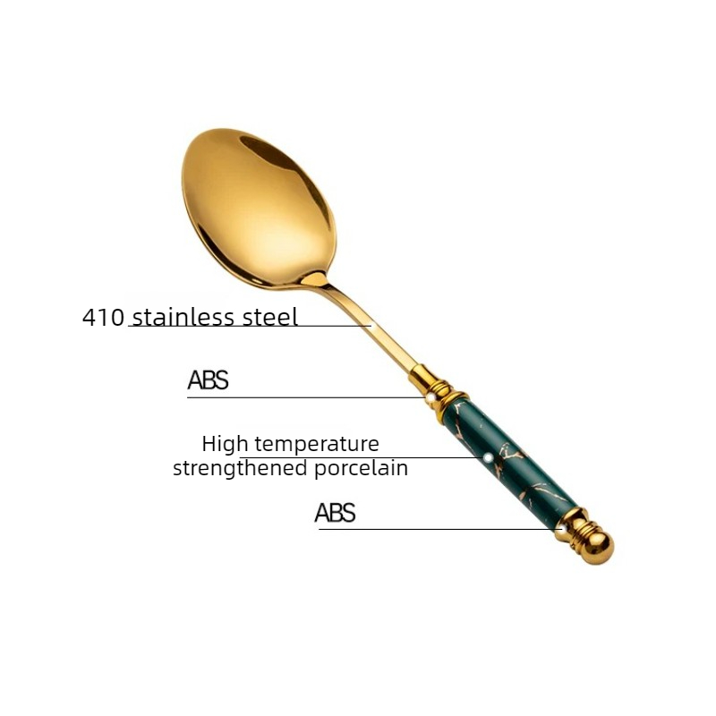 1PC 빈티지 유럽 스테인레스 스틸 스푼 세라믹 손잡이 - Vintage Collectible Spoons 리뷰 및 가격
