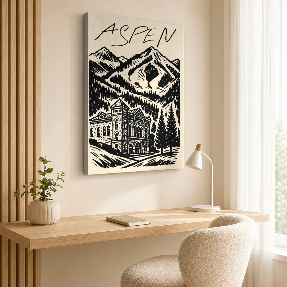 아스펜 빈티지 스키 캔버스 프린트 포스터, 맞춤형 모던 - Vintage Collectible Posters 리뷰 및 가격